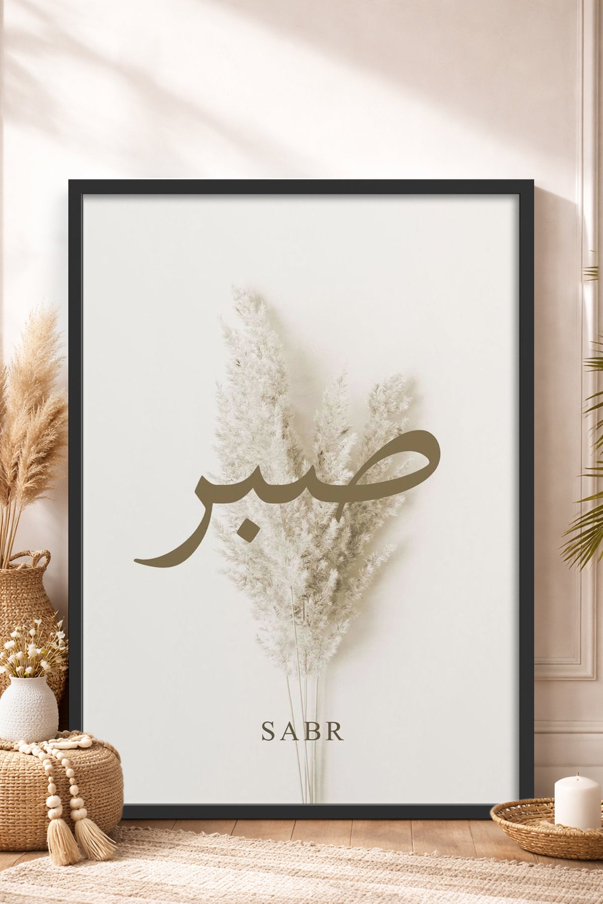 HOMEPACK Ahşap Çerçeveli Tablo Çerçeveli Poster Sanatsal Modern Duvar Dekoru TK-1251