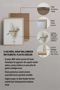 HOMEPACK Ahşap Çerçeveli Tablo Çerçeveli Poster Sanatsal Modern Duvar Dekoru TK-1251