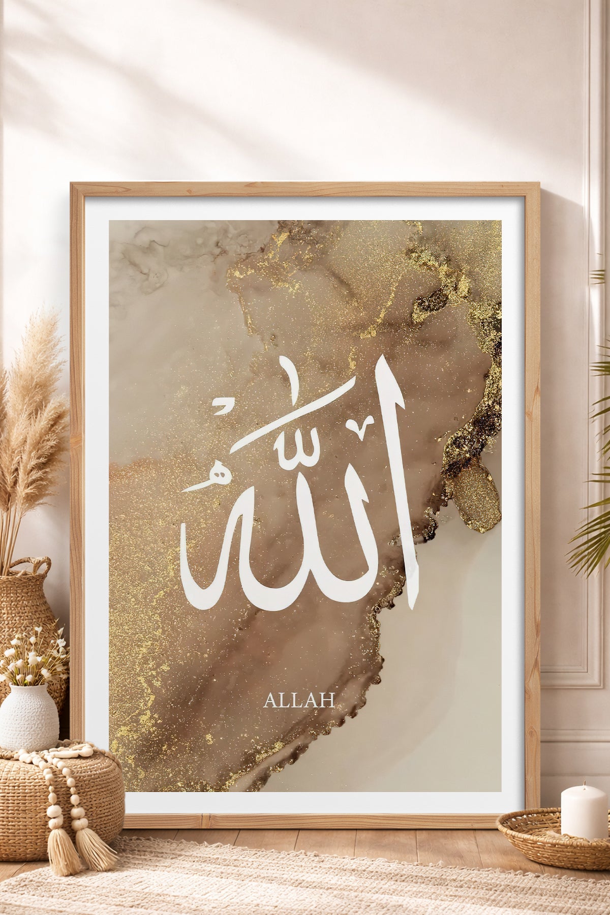 HOMEPACK Ahşap Çerçeveli Tablo Çerçeveli Poster Sanatsal Modern Duvar Dekoru TK-1254