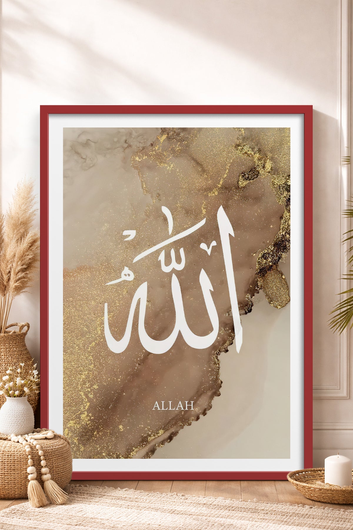 HOMEPACK Ahşap Çerçeveli Tablo Çerçeveli Poster Sanatsal Modern Duvar Dekoru TK-1254