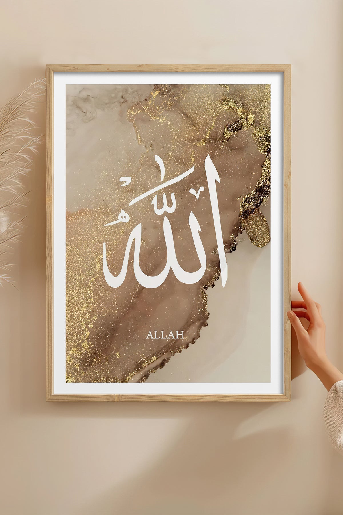 HOMEPACK Ahşap Çerçeveli Tablo Çerçeveli Poster Sanatsal Modern Duvar Dekoru TK-1254