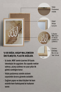 HOMEPACK Ahşap Çerçeveli Tablo Çerçeveli Poster Sanatsal Modern Duvar Dekoru TK-1254