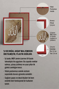 HOMEPACK Ahşap Çerçeveli Tablo Çerçeveli Poster Sanatsal Modern Duvar Dekoru TK-1254