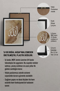 HOMEPACK Ahşap Çerçeveli Tablo Çerçeveli Poster Sanatsal Modern Duvar Dekoru TK-1254