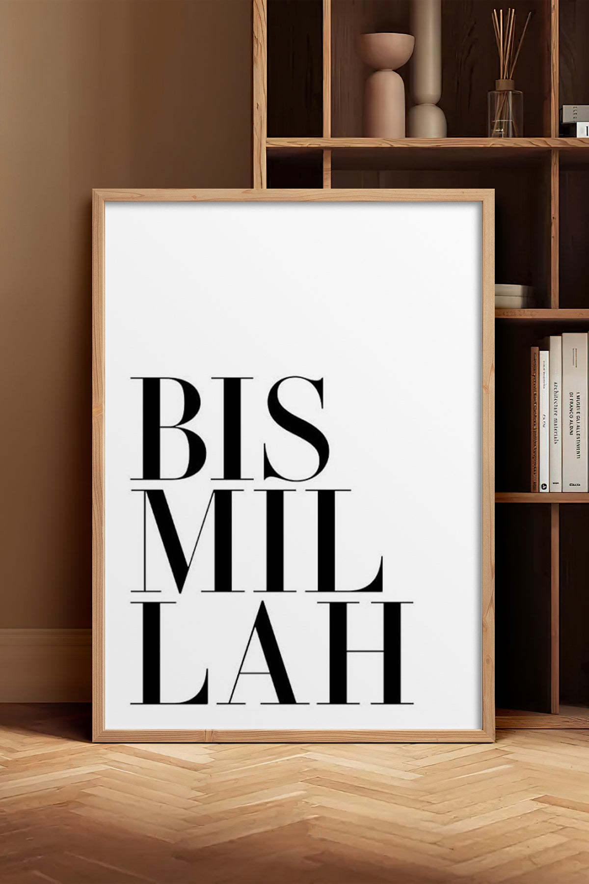 HOMEPACK Ahşap Çerçeveli Tablo Çerçeveli Poster Sanatsal Modern Duvar Dekoru TK-1257