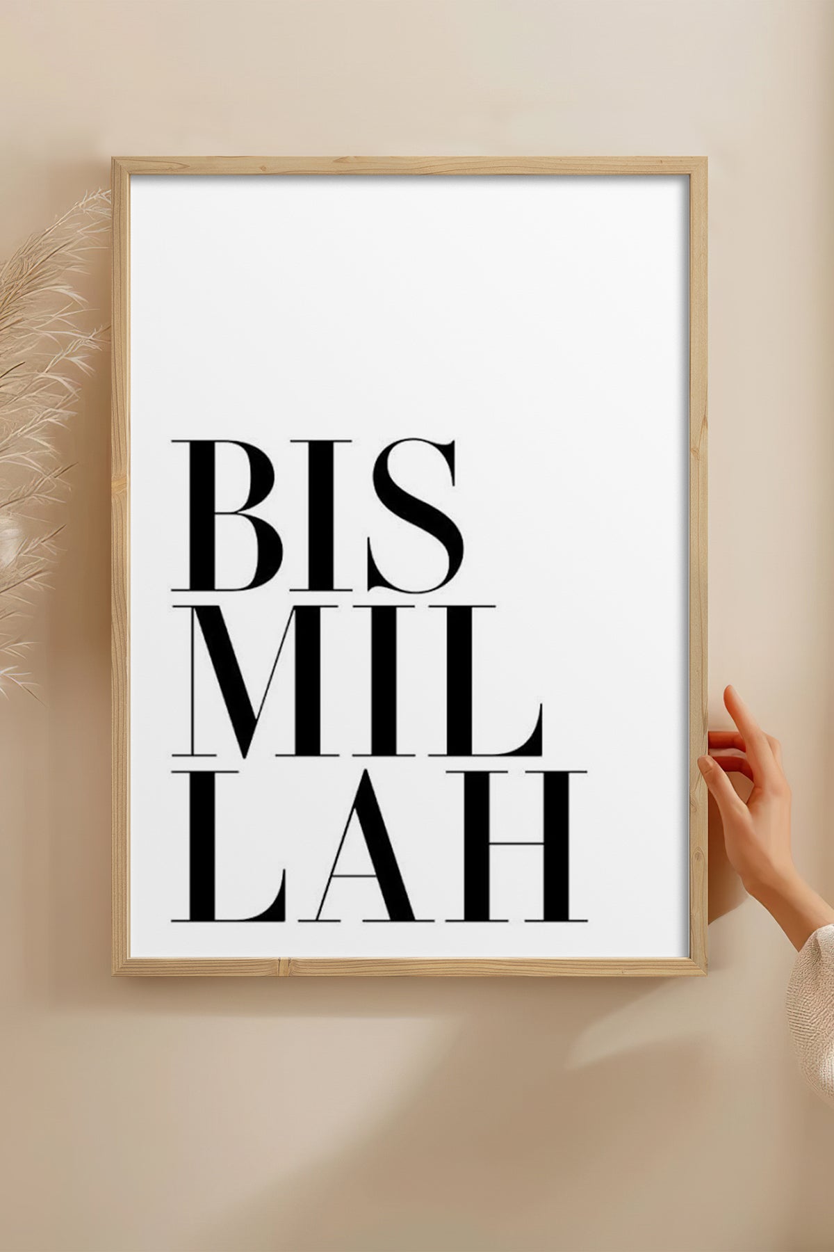 HOMEPACK Ahşap Çerçeveli Tablo Çerçeveli Poster Sanatsal Modern Duvar Dekoru TK-1257