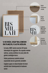 HOMEPACK Ahşap Çerçeveli Tablo Çerçeveli Poster Sanatsal Modern Duvar Dekoru TK-1257