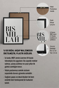 HOMEPACK Ahşap Çerçeveli Tablo Çerçeveli Poster Sanatsal Modern Duvar Dekoru TK-1257