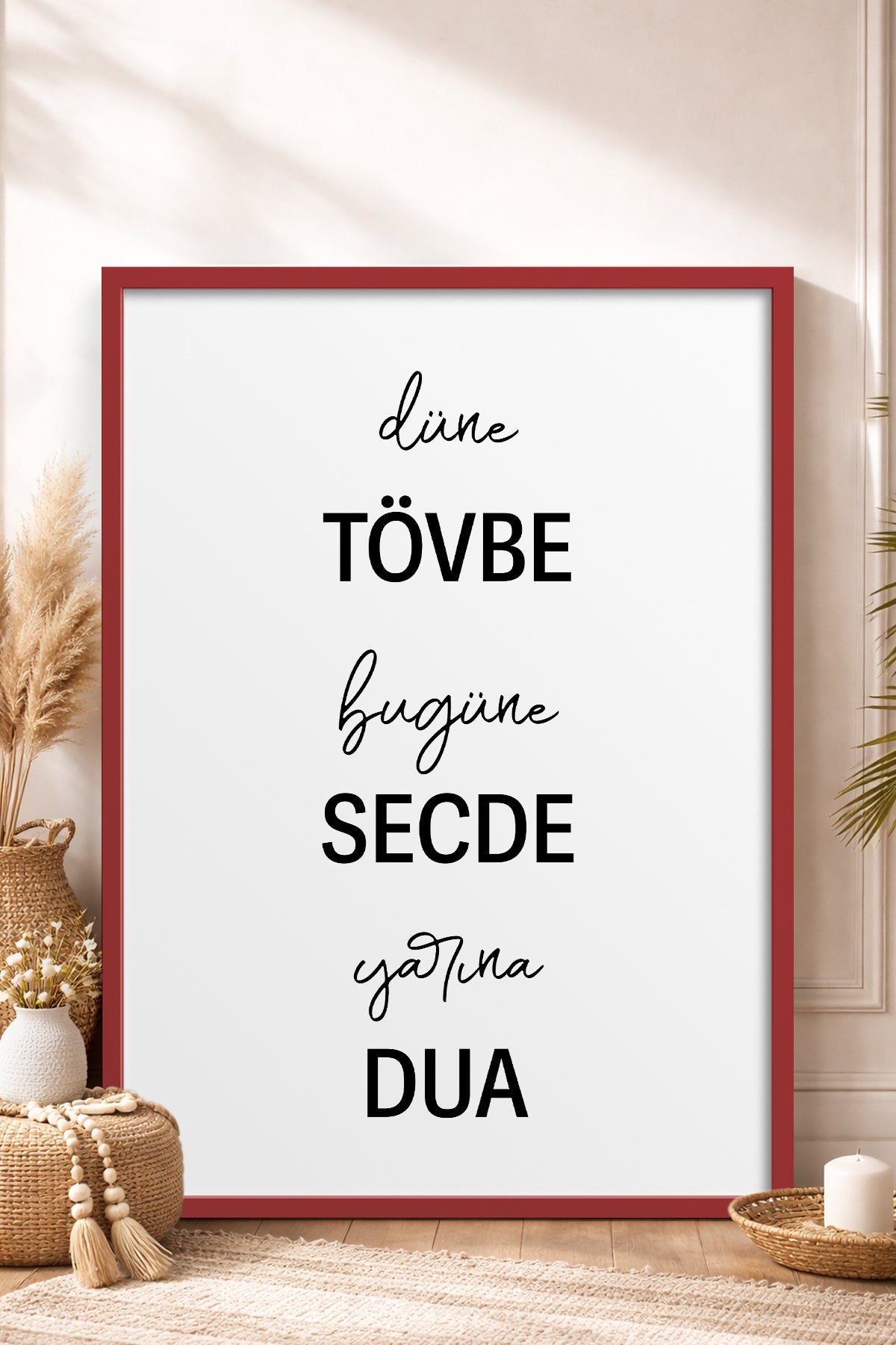 HOMEPACK Ahşap Çerçeveli Tablo Çerçeveli Poster Sanatsal Modern Duvar Dekoru TK-1259
