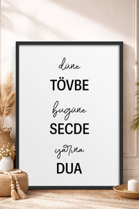 HOMEPACK Ahşap Çerçeveli Tablo Çerçeveli Poster Sanatsal Modern Duvar Dekoru TK-1259