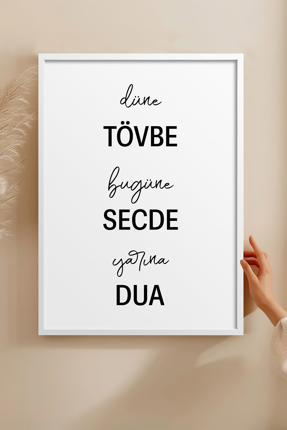 HOMEPACK Ahşap Çerçeveli Tablo Çerçeveli Poster Sanatsal Modern Duvar Dekoru TK-1259