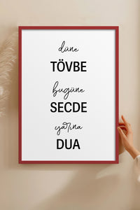 HOMEPACK Ahşap Çerçeveli Tablo Çerçeveli Poster Sanatsal Modern Duvar Dekoru TK-1259