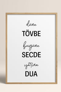 HOMEPACK Ahşap Çerçeveli Tablo Çerçeveli Poster Sanatsal Modern Duvar Dekoru TK-1259