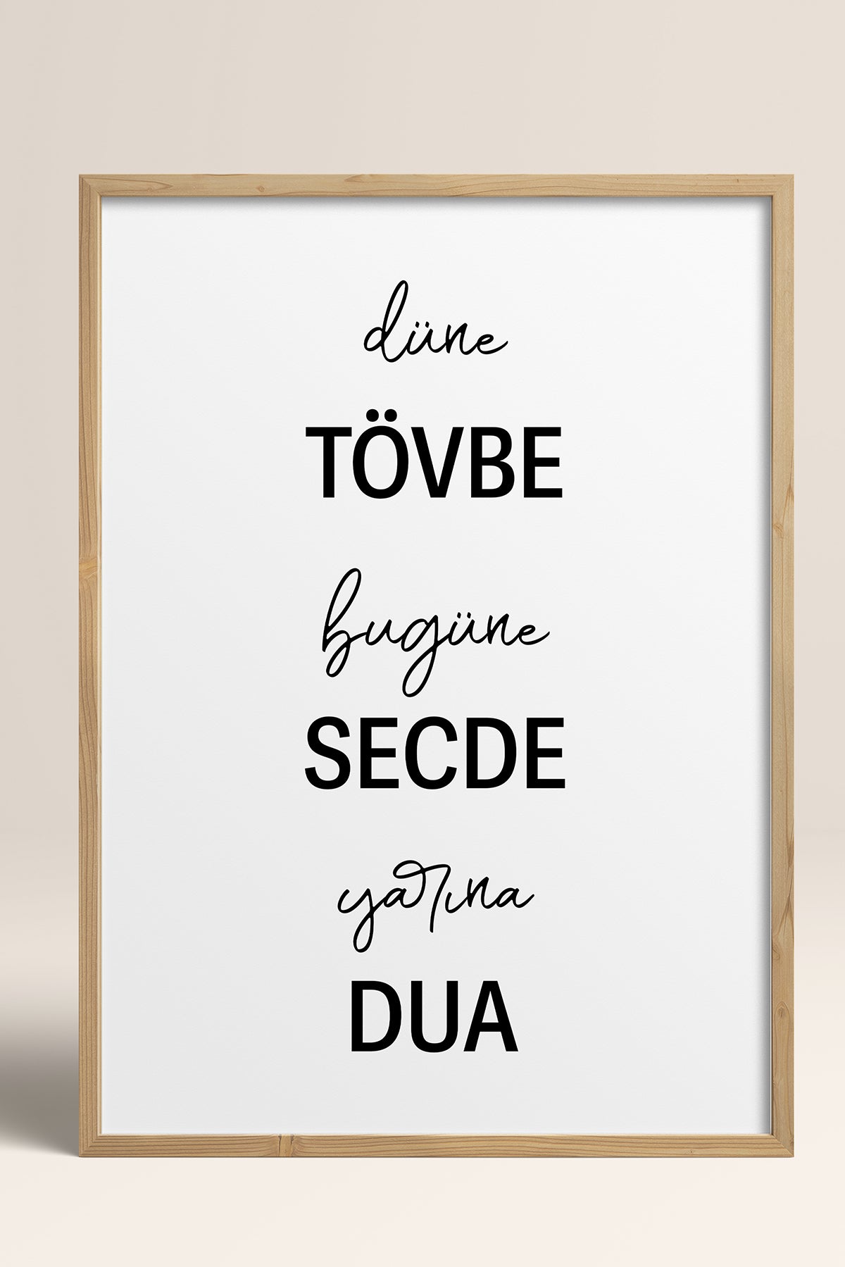 HOMEPACK Ahşap Çerçeveli Tablo Çerçeveli Poster Sanatsal Modern Duvar Dekoru TK-1259