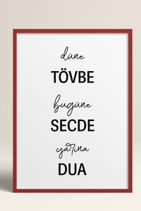 HOMEPACK Ahşap Çerçeveli Tablo Çerçeveli Poster Sanatsal Modern Duvar Dekoru TK-1259
