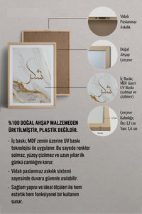 HOMEPACK Ahşap Çerçeveli Tablo Çerçeveli Poster Sanatsal Modern Duvar Dekoru TK-1261