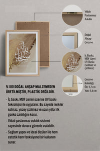 HOMEPACK Ahşap Çerçeveli Tablo Çerçeveli Poster Sanatsal Modern Duvar Dekoru TK-1262