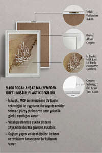 HOMEPACK Ahşap Çerçeveli Tablo Çerçeveli Poster Sanatsal Modern Duvar Dekoru TK-1262