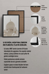 HOMEPACK Ahşap Çerçeveli Tablo Çerçeveli Poster Sanatsal Modern Duvar Dekoru TK-1263