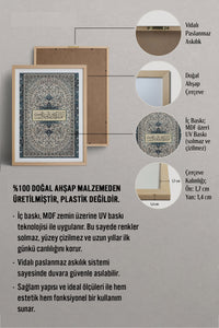 HOMEPACK Ahşap Çerçeveli Tablo Çerçeveli Poster Sanatsal Modern Duvar Dekoru TK-1266