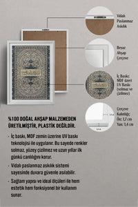 HOMEPACK Ahşap Çerçeveli Tablo Çerçeveli Poster Sanatsal Modern Duvar Dekoru TK-1266