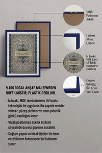 HOMEPACK Ahşap Çerçeveli Tablo Çerçeveli Poster Sanatsal Modern Duvar Dekoru TK-1266