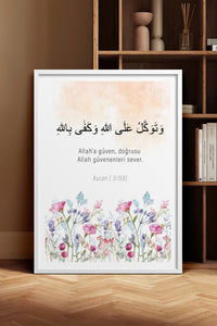 HOMEPACK Ahşap Çerçeveli Tablo Çerçeveli Poster Sanatsal Modern Duvar Dekoru TK-1271