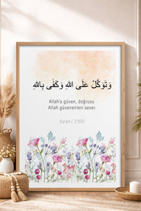 HOMEPACK Ahşap Çerçeveli Tablo Çerçeveli Poster Sanatsal Modern Duvar Dekoru TK-1271