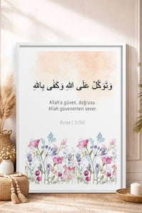HOMEPACK Ahşap Çerçeveli Tablo Çerçeveli Poster Sanatsal Modern Duvar Dekoru TK-1271