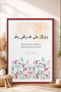 HOMEPACK Ahşap Çerçeveli Tablo Çerçeveli Poster Sanatsal Modern Duvar Dekoru TK-1271