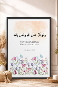 HOMEPACK Ahşap Çerçeveli Tablo Çerçeveli Poster Sanatsal Modern Duvar Dekoru TK-1271