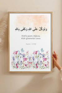 HOMEPACK Ahşap Çerçeveli Tablo Çerçeveli Poster Sanatsal Modern Duvar Dekoru TK-1271