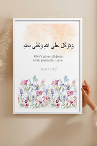 HOMEPACK Ahşap Çerçeveli Tablo Çerçeveli Poster Sanatsal Modern Duvar Dekoru TK-1271