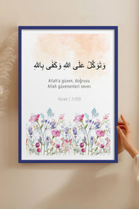 HOMEPACK Ahşap Çerçeveli Tablo Çerçeveli Poster Sanatsal Modern Duvar Dekoru TK-1271