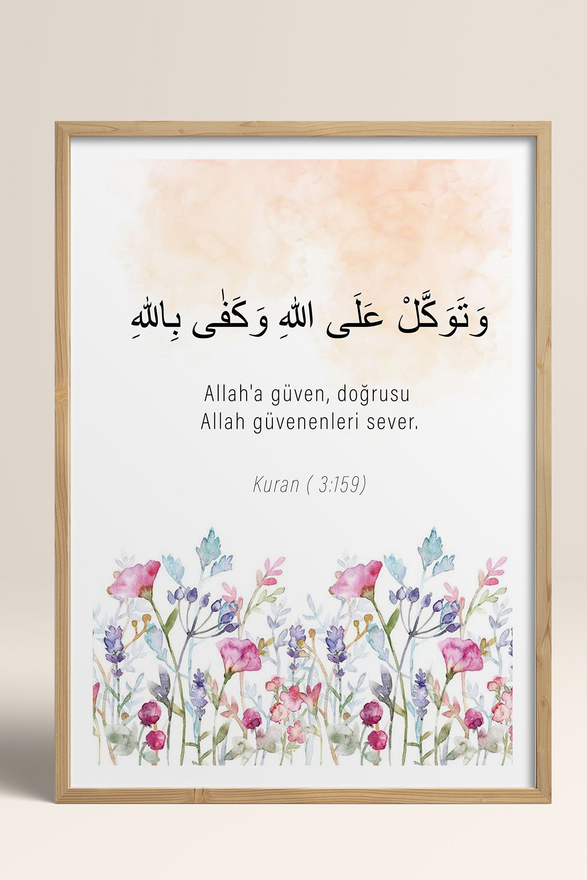 HOMEPACK Ahşap Çerçeveli Tablo Çerçeveli Poster Sanatsal Modern Duvar Dekoru TK-1271