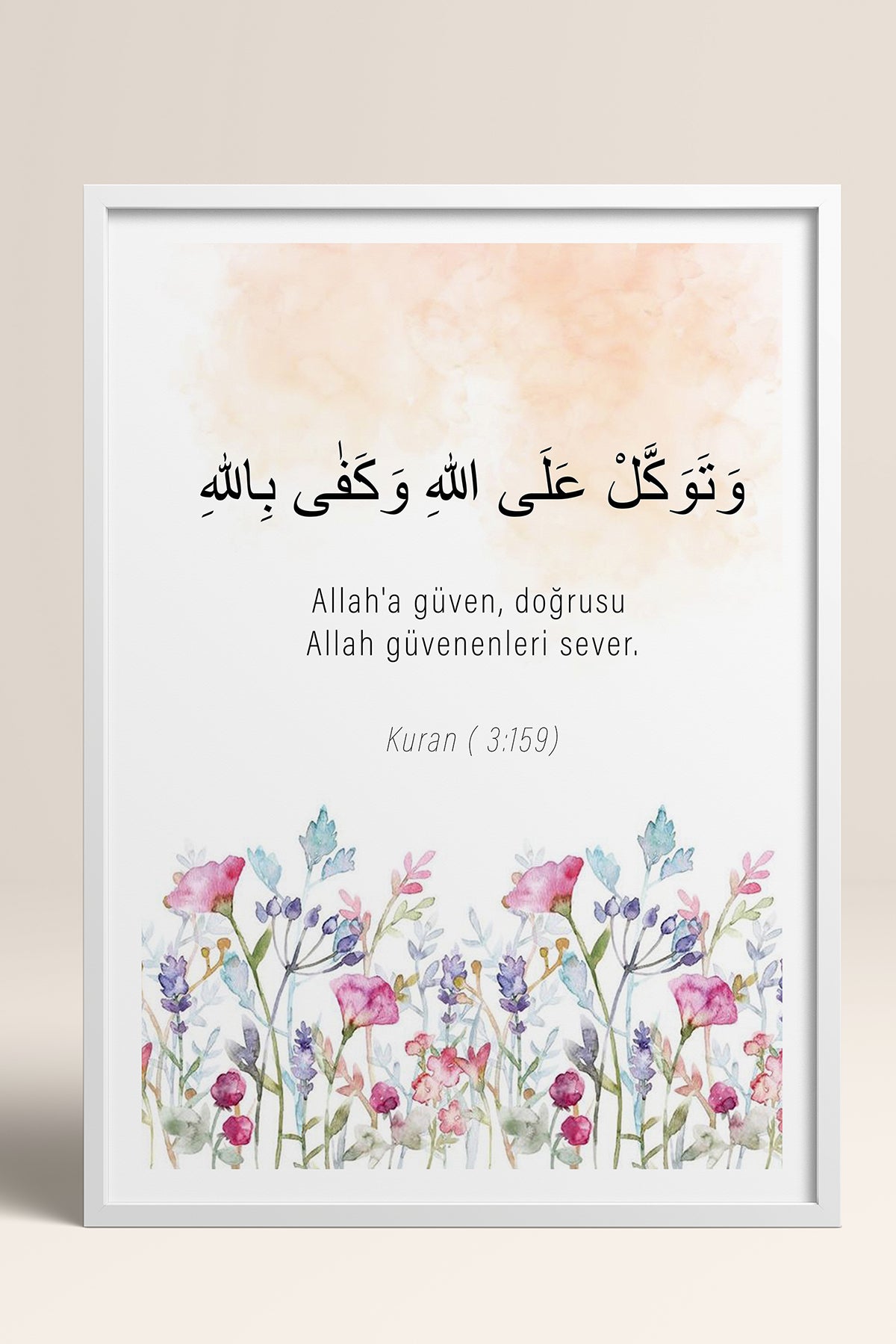 HOMEPACK Ahşap Çerçeveli Tablo Çerçeveli Poster Sanatsal Modern Duvar Dekoru TK-1271