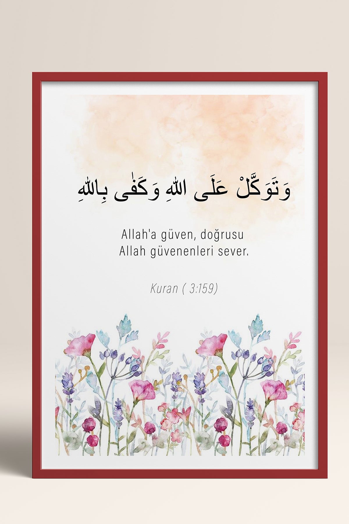 HOMEPACK Ahşap Çerçeveli Tablo Çerçeveli Poster Sanatsal Modern Duvar Dekoru TK-1271