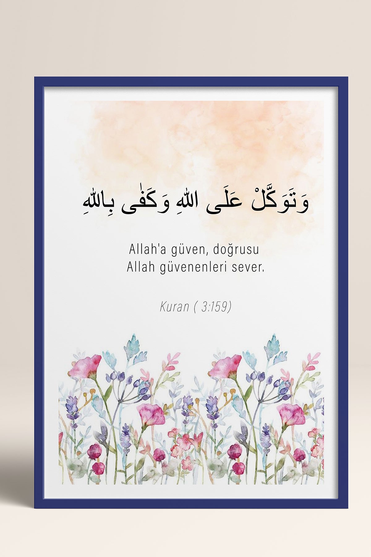 HOMEPACK Ahşap Çerçeveli Tablo Çerçeveli Poster Sanatsal Modern Duvar Dekoru TK-1271