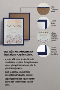 HOMEPACK Ahşap Çerçeveli Tablo Çerçeveli Poster Sanatsal Modern Duvar Dekoru TK-1271