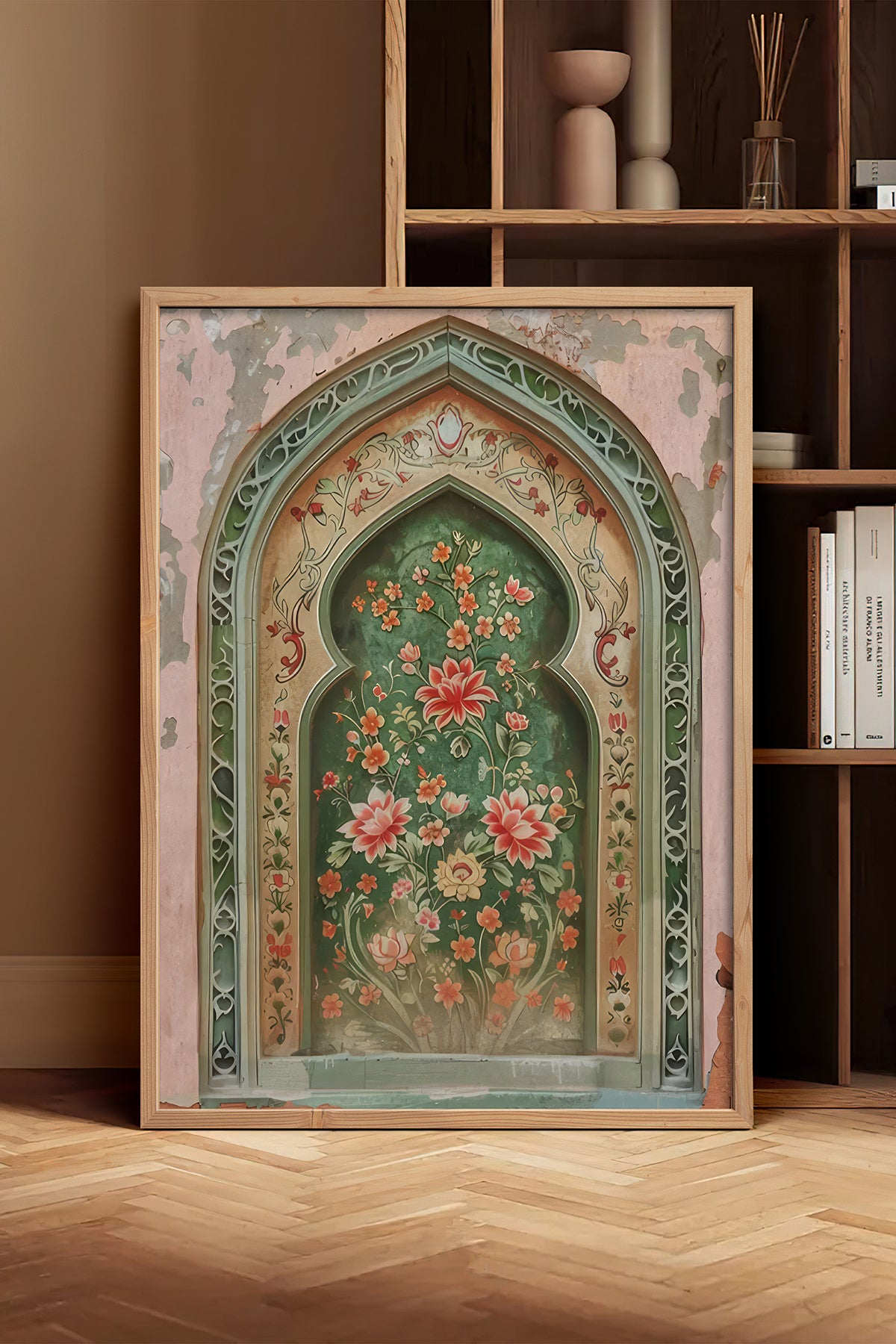 HOMEPACK Ahşap Çerçeveli Tablo Çerçeveli Poster Sanatsal Modern Duvar Dekoru TK-1282