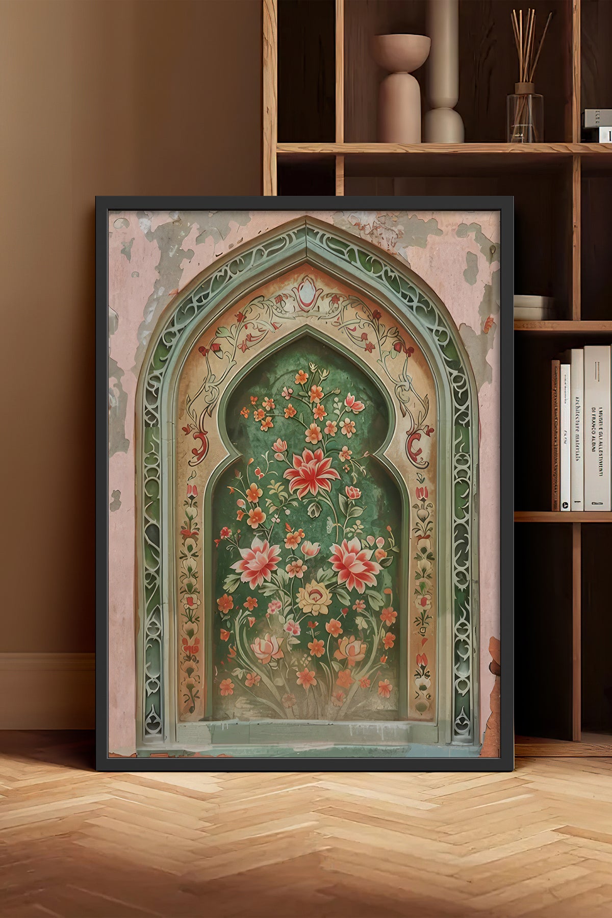 HOMEPACK Ahşap Çerçeveli Tablo Çerçeveli Poster Sanatsal Modern Duvar Dekoru TK-1282