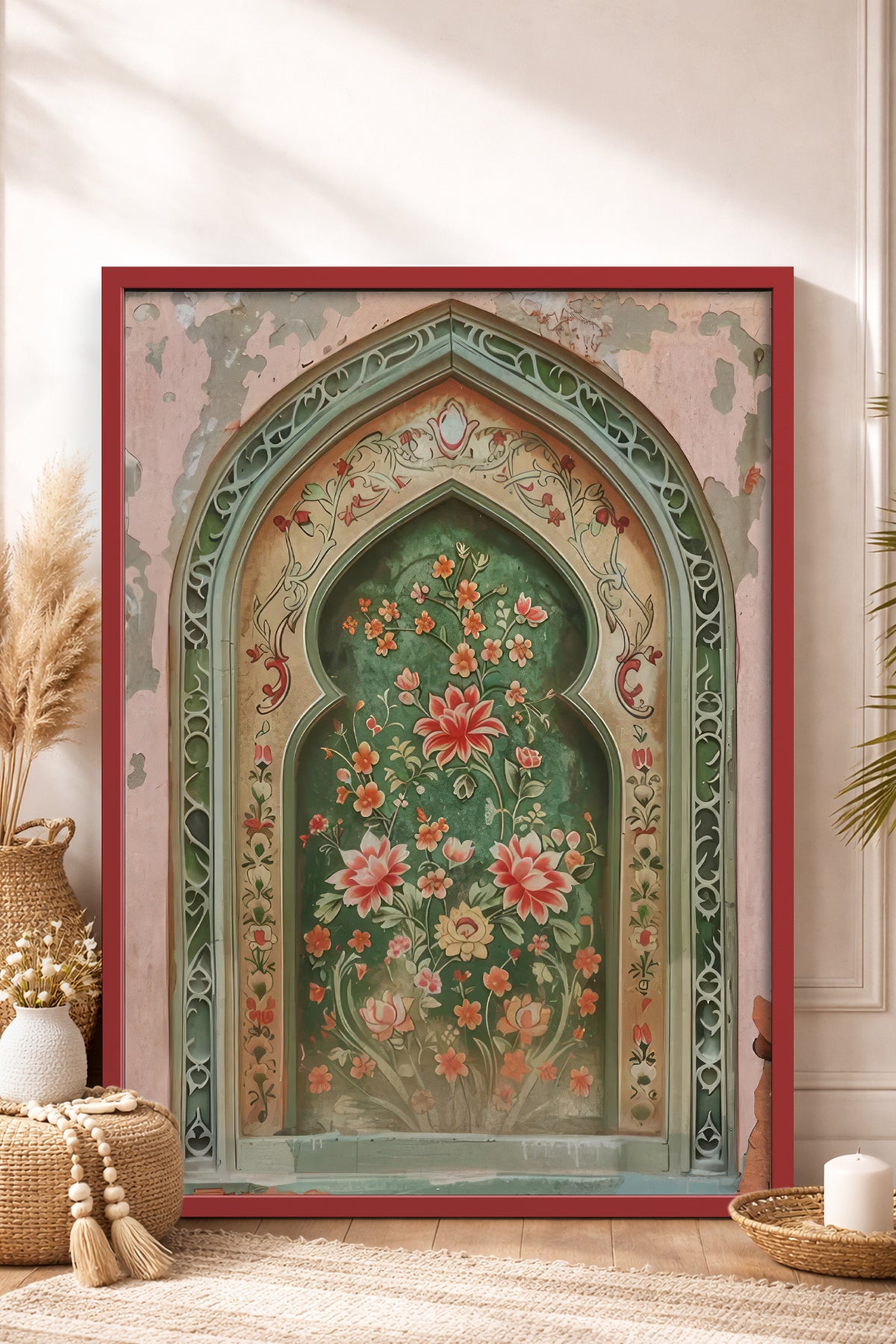 HOMEPACK Ahşap Çerçeveli Tablo Çerçeveli Poster Sanatsal Modern Duvar Dekoru TK-1282