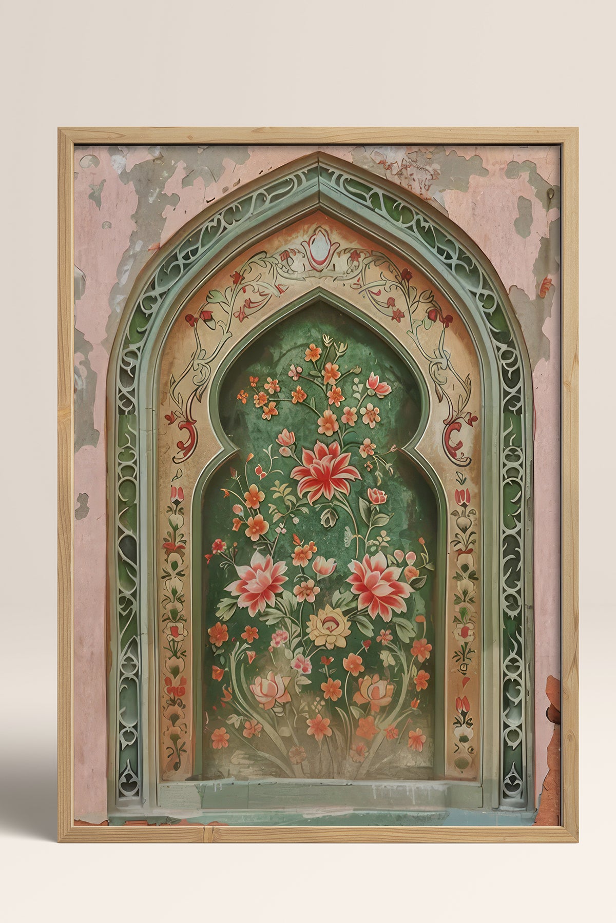 HOMEPACK Ahşap Çerçeveli Tablo Çerçeveli Poster Sanatsal Modern Duvar Dekoru TK-1282
