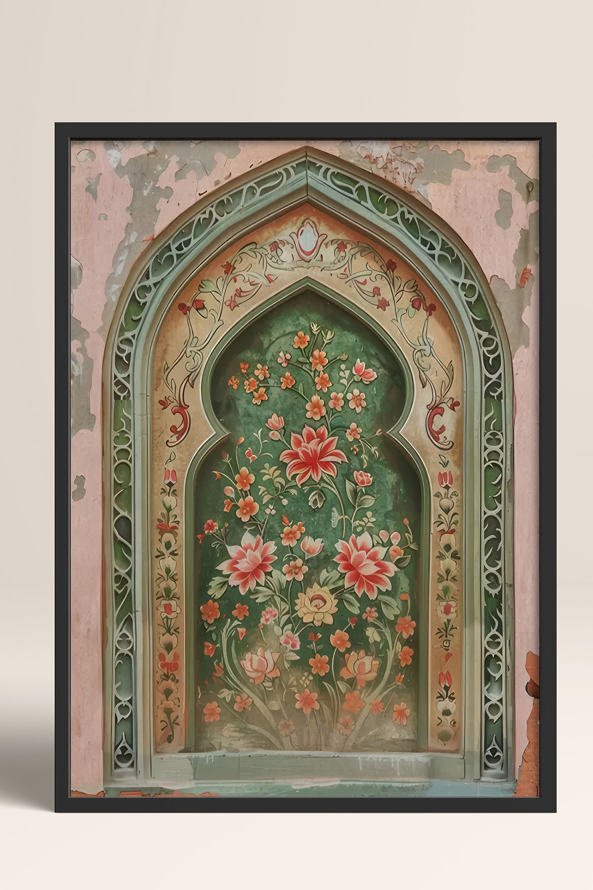 HOMEPACK Ahşap Çerçeveli Tablo Çerçeveli Poster Sanatsal Modern Duvar Dekoru TK-1282