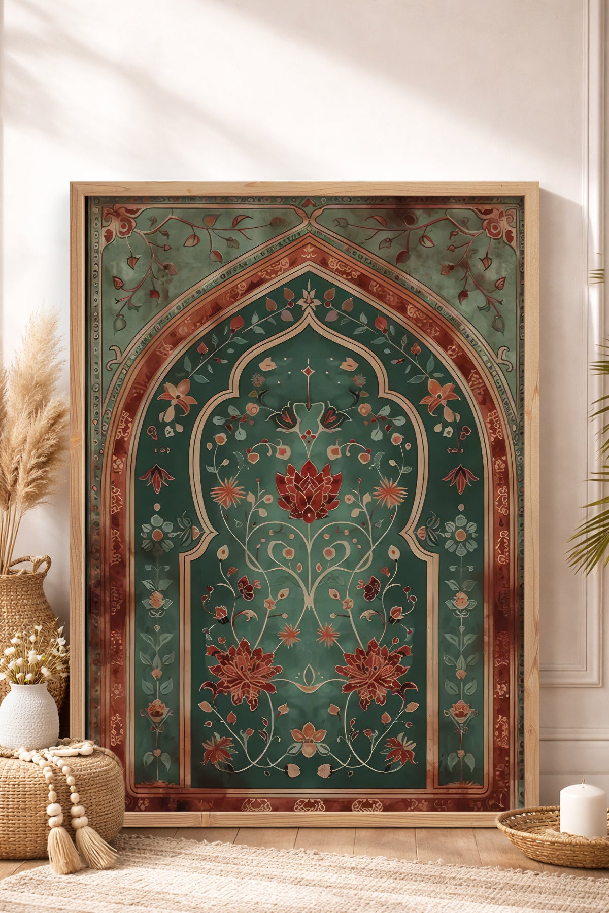 HOMEPACK Ahşap Çerçeveli Tablo Çerçeveli Poster Sanatsal Modern Duvar Dekoru TK-1283