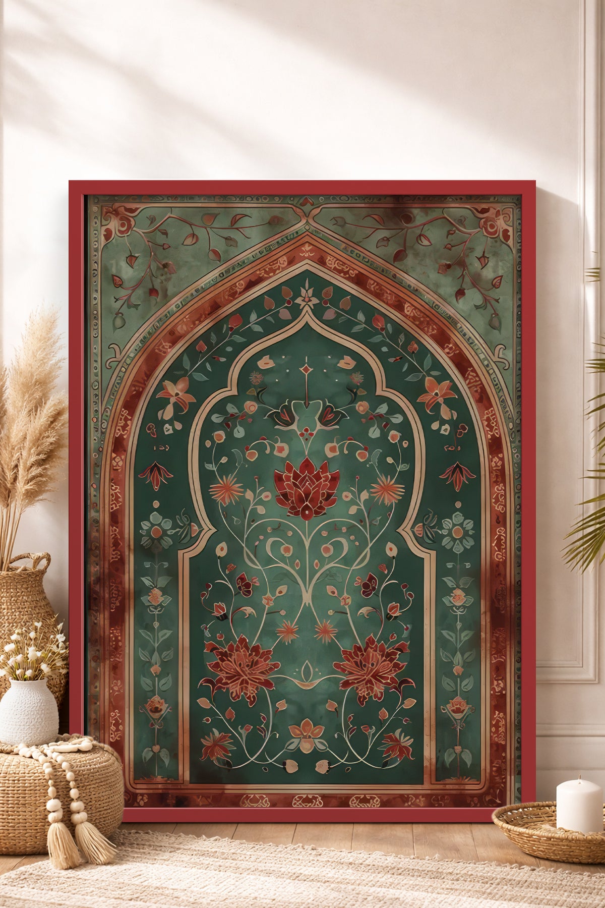 HOMEPACK Ahşap Çerçeveli Tablo Çerçeveli Poster Sanatsal Modern Duvar Dekoru TK-1283