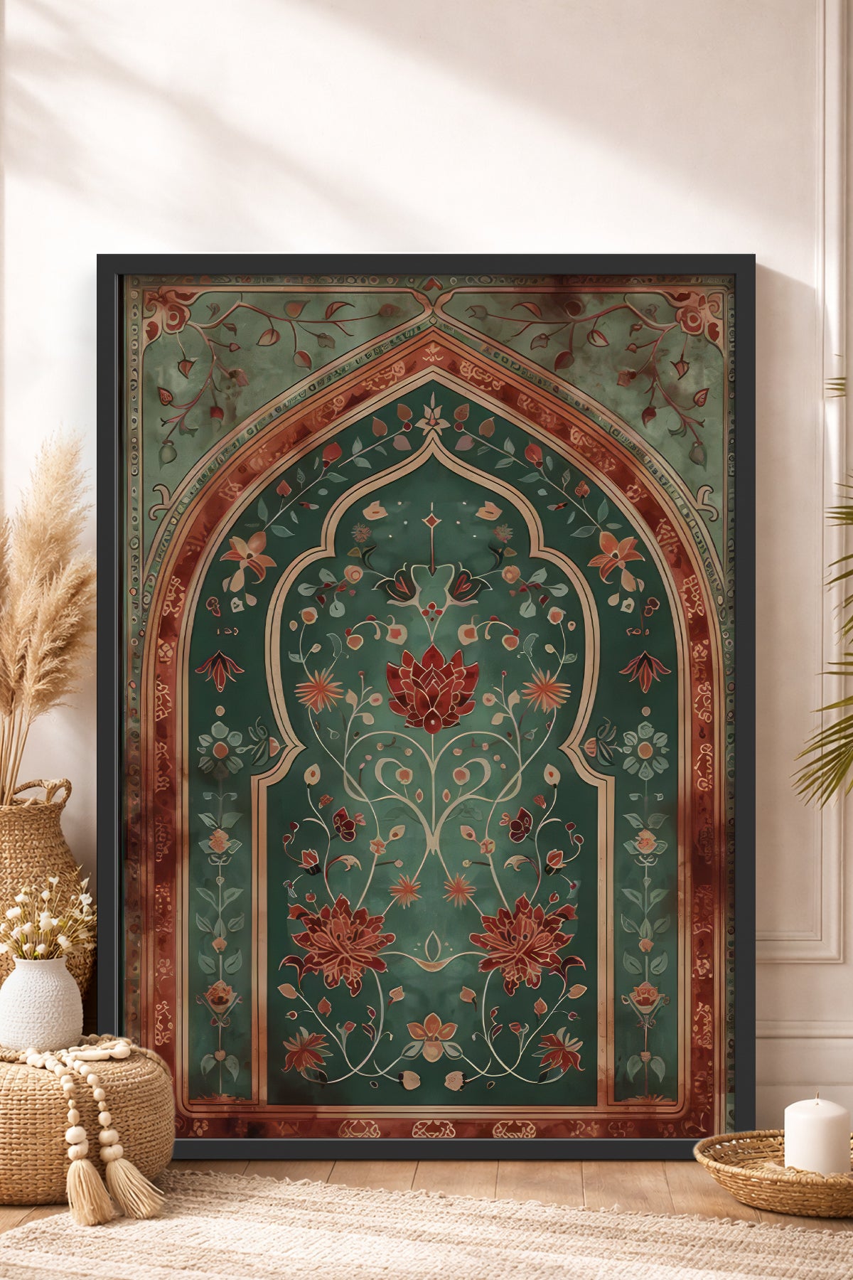 HOMEPACK Ahşap Çerçeveli Tablo Çerçeveli Poster Sanatsal Modern Duvar Dekoru TK-1283