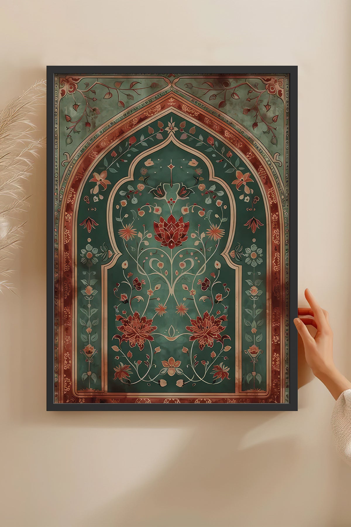 HOMEPACK Ahşap Çerçeveli Tablo Çerçeveli Poster Sanatsal Modern Duvar Dekoru TK-1283