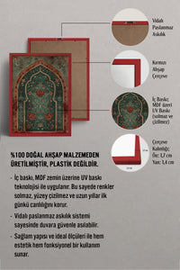 HOMEPACK Ahşap Çerçeveli Tablo Çerçeveli Poster Sanatsal Modern Duvar Dekoru TK-1283
