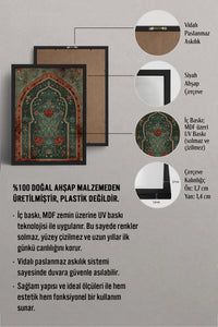 HOMEPACK Ahşap Çerçeveli Tablo Çerçeveli Poster Sanatsal Modern Duvar Dekoru TK-1283